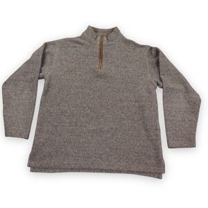 VTG Territory Ahead Sweater Mens Large Textured Hiking Gorpcore Quarter Zip USA